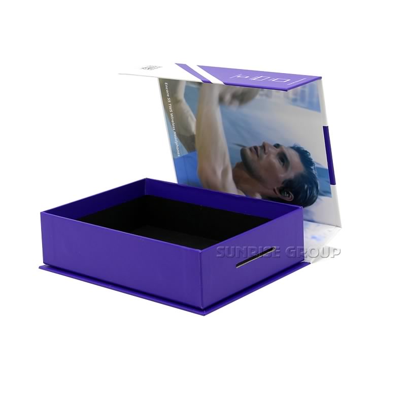 사용자 지정 하드 골 판지 마그네틱 이어폰 포장 선물 상자