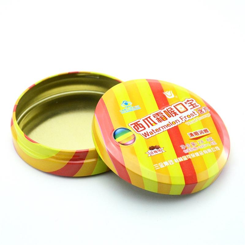 공장 도매 맞춤 라운드 클릭 clack 사탕 민트 깡통 상자