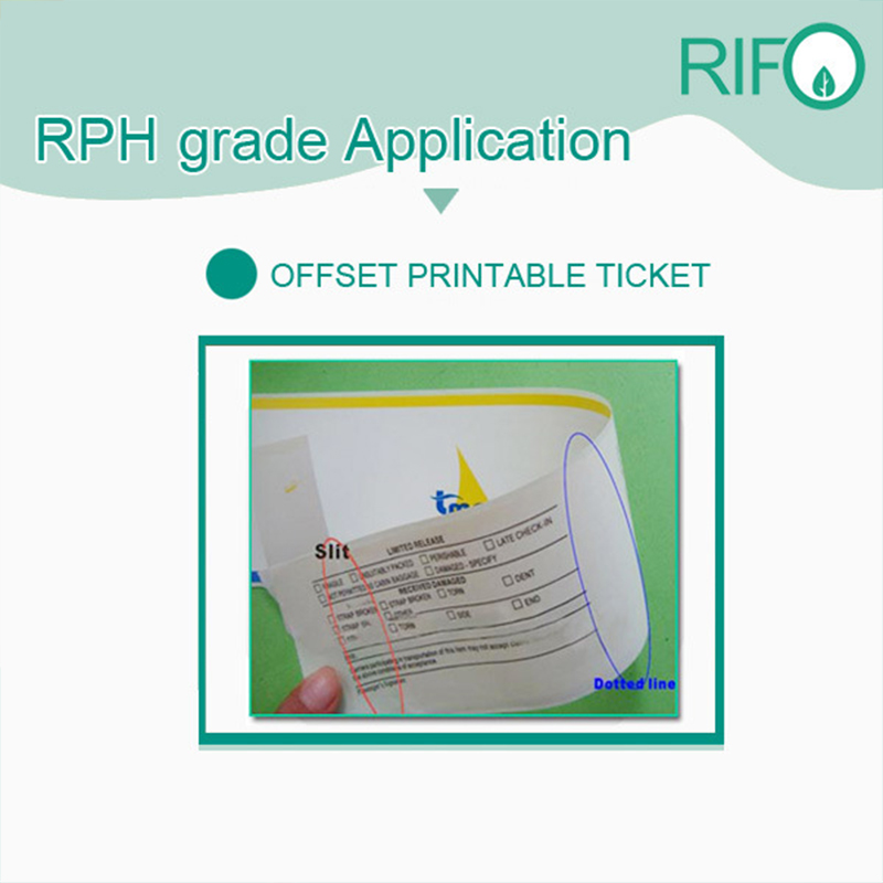 오프셋 인쇄용 잡지 자료를위한 Rph-100 백색 BOPP 합성 종이