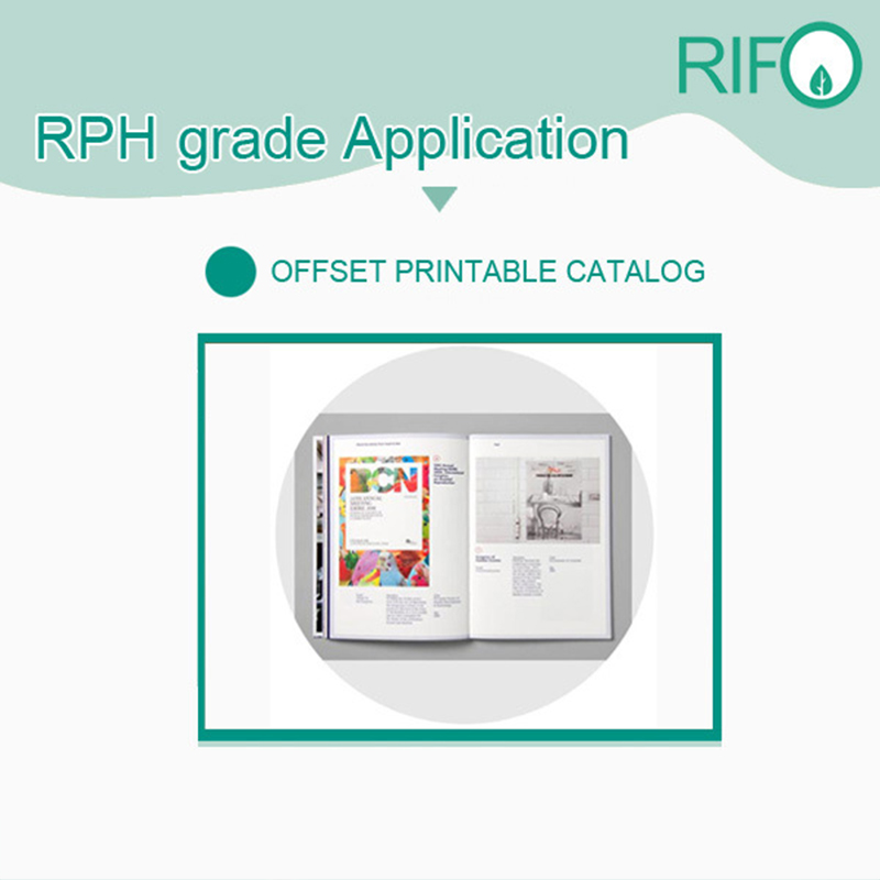 오프셋 인쇄용 잡지 자료를위한 Rph-100 백색 BOPP 합성 종이
