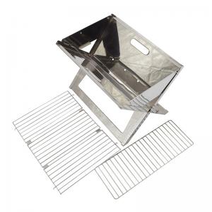 휴대용 bbq 숯불 구이 스테인레스 휴대하기 편리한 접이식 휴대용