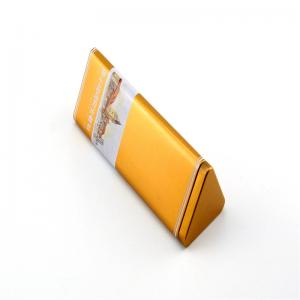 플러그 뚜껑이있는 사용자 정의 삼각형 모양의 차 주석 상자