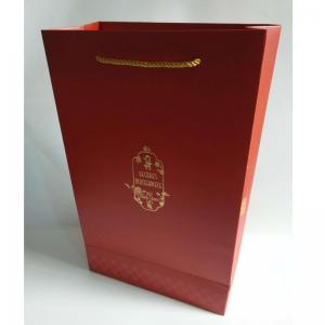 자신의 로고가있는 무광택 적층 금박 예술 종이 봉투