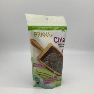 구멍이있는 지퍼 포켓 둥근 바닥 플라스틱 주머니