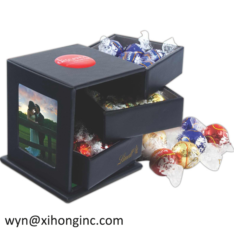 새로운 디자인 럭셔리 하트 모양의 사용자 정의 인쇄 초콜릿 골판지 상자