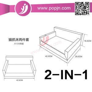 Catnip와 함께 재미있는 재활용 고양이 Scratcher 골판지 골판지 라운지