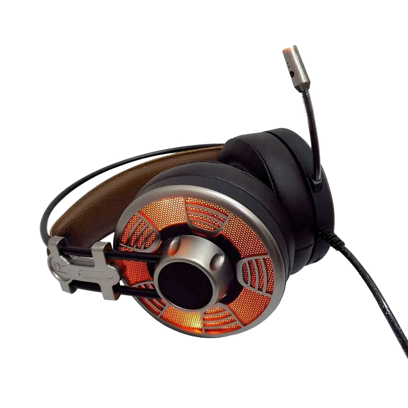 PS4, PC, XBOX ONE을위한 주변 소리가있는 귀 게임 헤드셋 7.1 이상의 50mm 드라이버