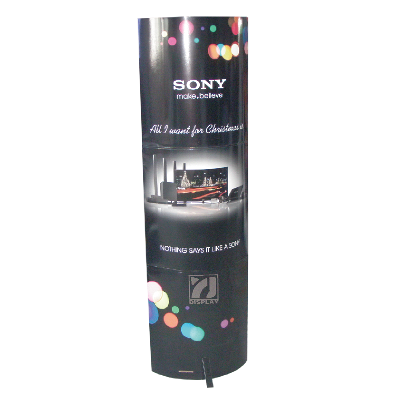 광고 사용자 정의 인쇄 접는 배너 스탠드 토템 디스플레이 POP 골 판지 종이 Standee