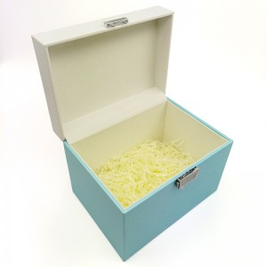 간단한 가죽 보석 상자 결혼 선물 저장 자물쇠