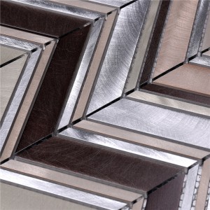 회색 알루미늄 합금 hlc27 혼합 유리 장식이 타일 데리고 다시 주방에 튀다