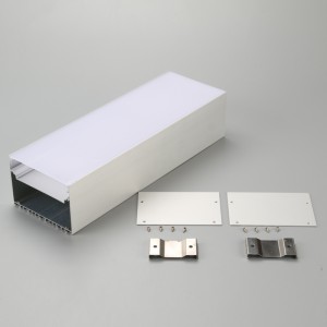 큰 열 싱크 6060 T5 알루미늄 선형 빛 LED 지구를위한 LED 단면도