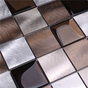 2018Alu 믹스 베벨 유리 12x12 모자이크 욕실 타일