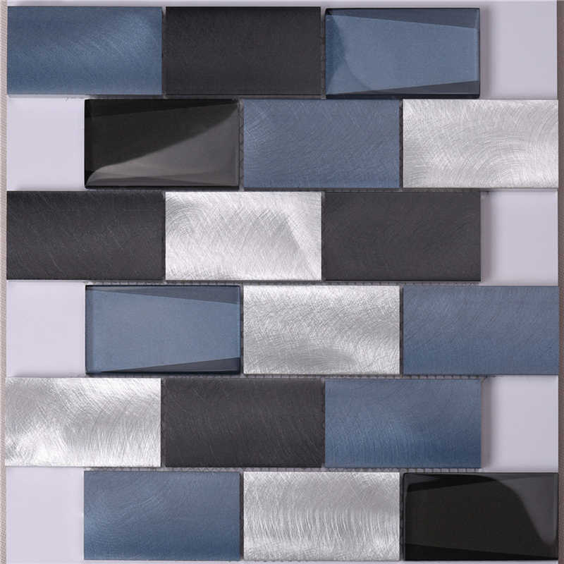 블루 알루미늄 모자이크 부엌 벽 타일을 연동