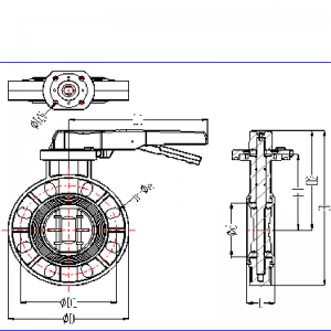 UPVC 버터 플라이 밸브