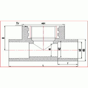 UPVC 구리 나사산 티