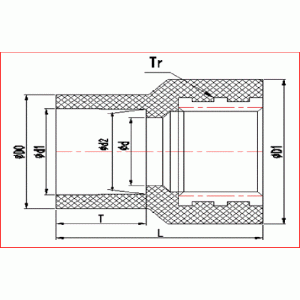 UPVC 구리 쓰레드 리듀서