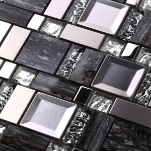 도매 골동품 모로코 모자이크 혼합 호일 전기 도금 유리 타일 벽 장식