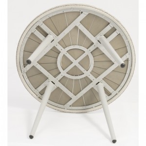 알루미늄 등나무 야외 가구 세트 4 인용 의자 원탁