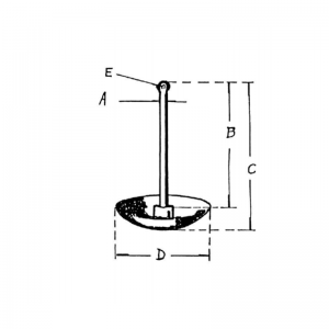 큰 계류 버섯 앵커 그린 레드