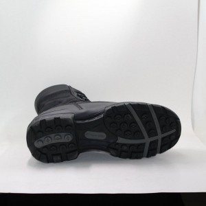 Mens Black Combat 부츠와 PU 코팅 가죽