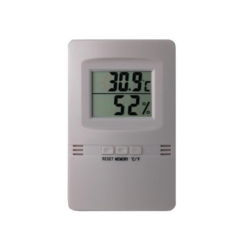 초박형 및 단일 LCD 디지털 온도계 및 습도계 + -1C + -5 % RH Hygrothermograph