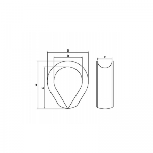 섬유 로프 용 아연 도금 강 K-3 골무