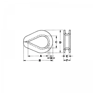 추가 중량급 G-414 아연 도금 골무