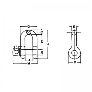 미국 형식 드롭 단조 스크류 핀 체인 걸쇠