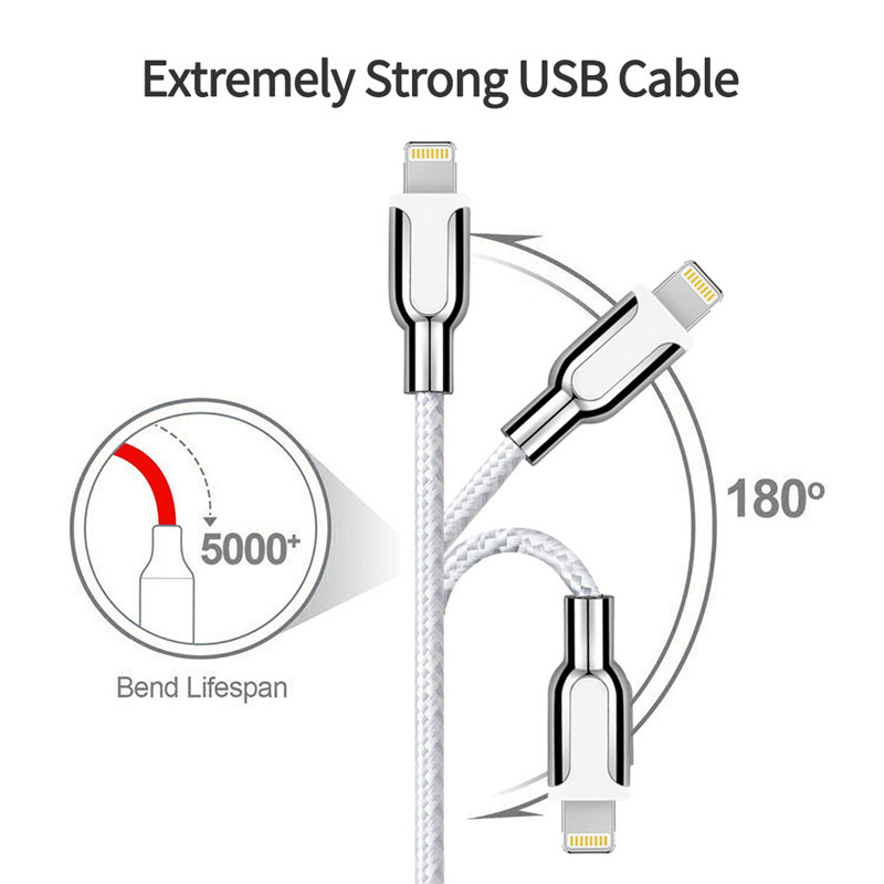 KPS - 8445CB 아연 합금 나일론 / 면사 USB 케이블