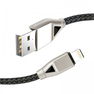 KPS-8449CB 나일론 USB 케이블 -diamond type-c / lighting / micro