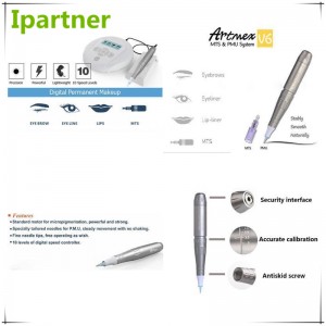 Ipartner Artmex V6 타투 기계 영구 화장 용 눈썹 립 마이크로 색소 침착 MTS PMU