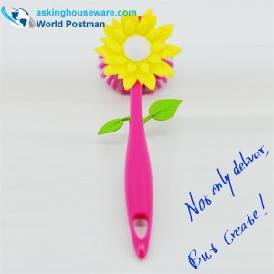 Akbrand 꽃 주방 접시 브러쉬