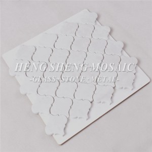 HSC43 카라 라 화이트 천연 대리석 돌 육각형 워터젯 랜턴 모양의 모자이크 타일 부엌 Backsplash 욕실 바닥 벽