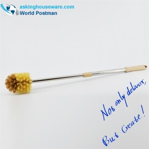 Akbrand 변기 브러시 탄성 스테인레스 스틸 파이프