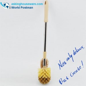 작은 다기능 청소 브러쉬와 Akbrand 변기 브러시 탄성 스테인레스 스틸 파이프