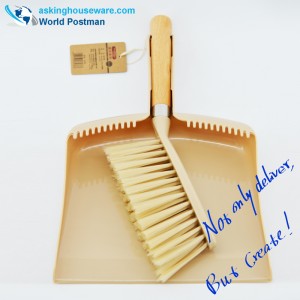 Akbrand Dustpan Brush 비치 핸들 빗자루