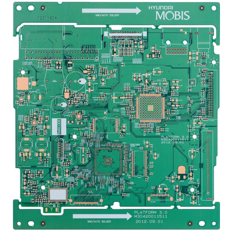 수지로 채워진 4 층 고주파 HDI 하이브리드 PCB 비아