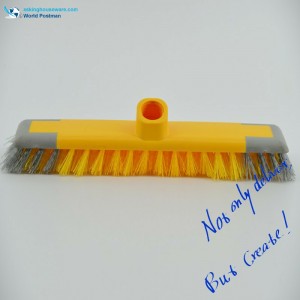 Akbrand 작은 크기 푸시 브러시 (비스듬한 스레드) 좁은 스퀘어 브러시 보드 (짧은 브러시 보드) 짧은 하드 PP 브리 슬