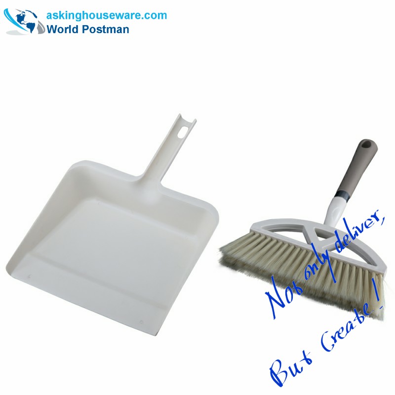 스퀘어 빅 사이즈 더 스팟이있는 Akbrand Dustpan 브러시 빗자루