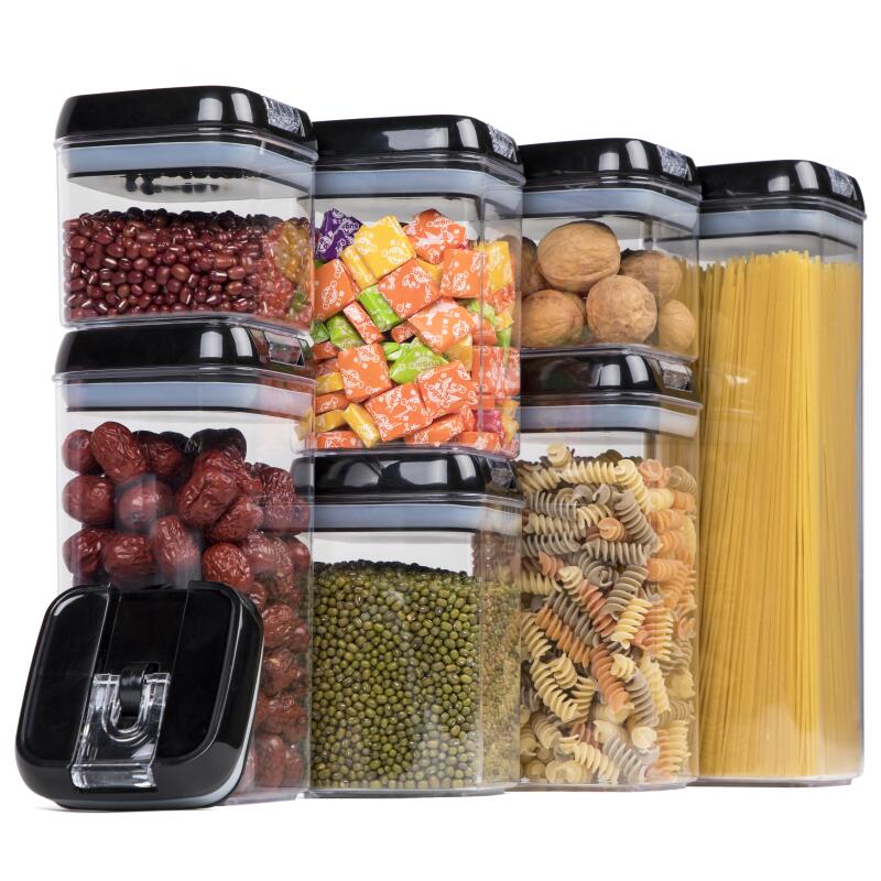 BPA가없는 밀폐 식 식품 보관 용기 세트 7 개, 뚜껑이있는 식품 보관 용기 세트
