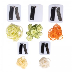 Foldable 5 블레이드 나선형 야채 슬라이서