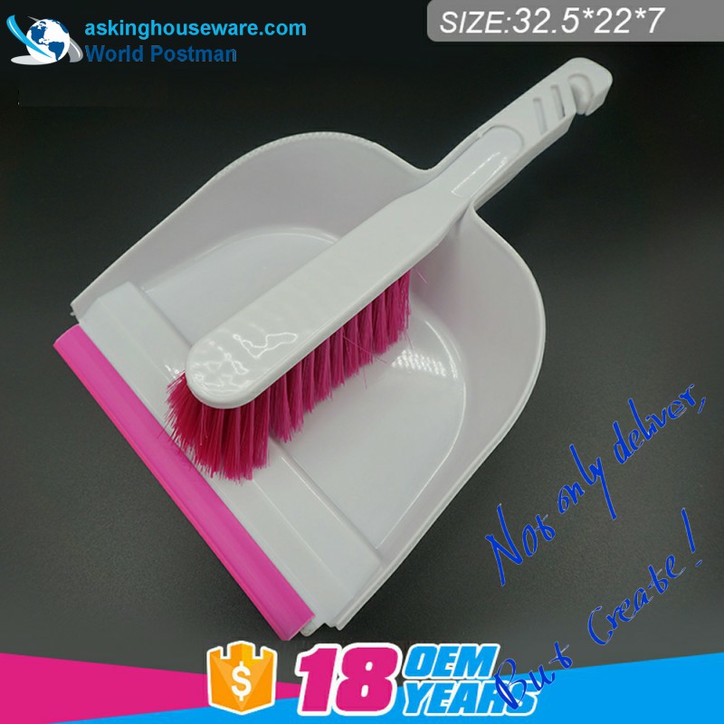 핸들 잠금 장치가있는 Akbrand Square Dustpan 브러시 빗자루