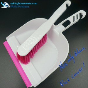 핸들 잠금 장치가있는 Akbrand Square Dustpan 브러시 빗자루