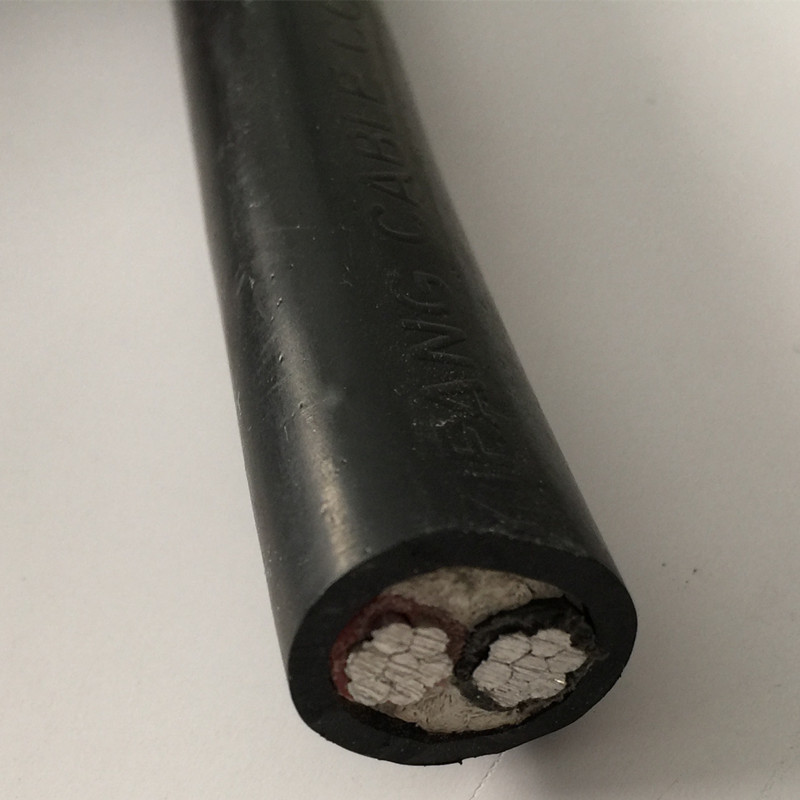 HDPE / PE 재킷 방수 지 하 2 코어 알루미늄 케이블 저전압