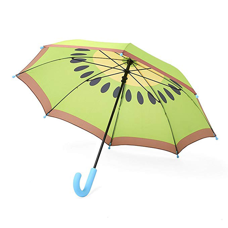 자동 개방 과일 우산 키즈 아이들 사랑스럽고 키위 패턴 비가 우산 우산