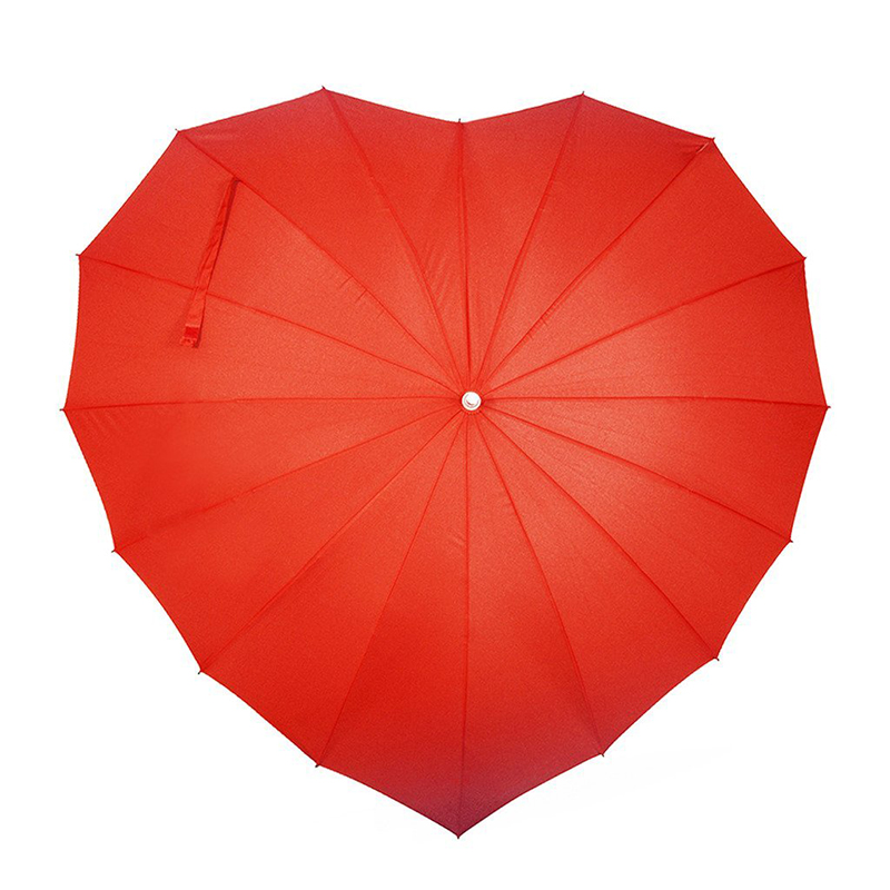 심장 모양의 수동 우산을 형성 알루미늄 샤프트 우산