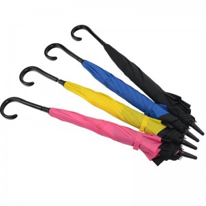 자동차 windproof 우산 거꾸로 닫힌 역방향 우산 J 핸들