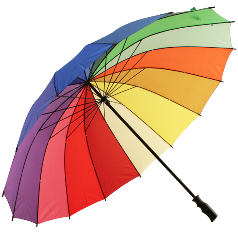 승진을 % s 다채로운 주문을 받아서 만들어진 로고 무지개 방수 골프 우산