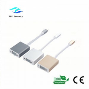 USB 3.1 Type-C 남성 - VGA 여성 변환 코드 : FEF-USBIC-002