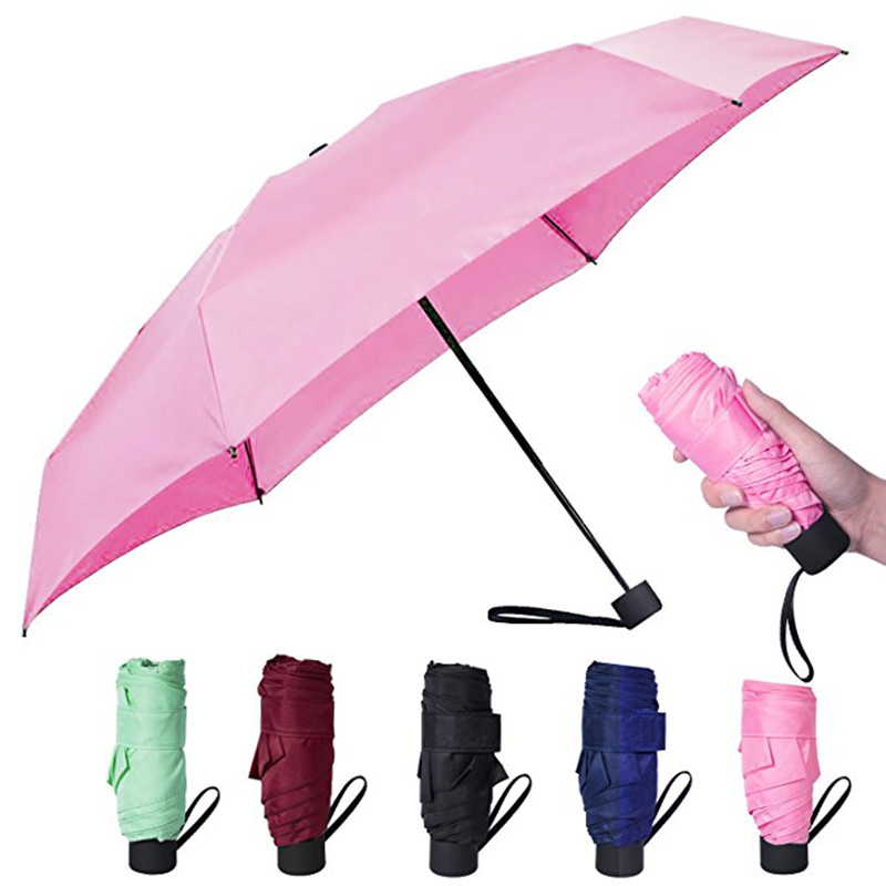5 접는 우산 미니 사이즈 우산 비 사용자 정의 접이식 우산 5 레이디